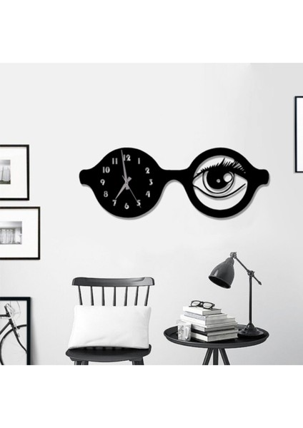 Dekoratif Gözlük Tasarım Duvar Saati, Optik Işyeri Duvar Saati