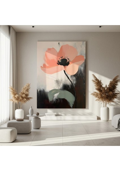 Soyut Tarz Pembe Çiçek Tablosu fırsatları