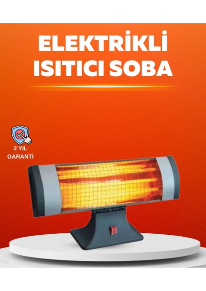 Sessiz Çalışan Quartz Tüp Infrared Isıtıcı 1800W