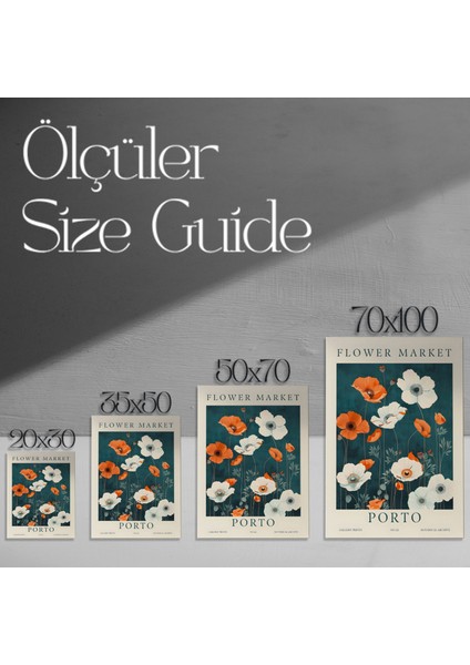 Porto Botanik Bahçesi: Turuncu ve Beyaz Çiçekler Soyut Sanat Tablosu modelleri