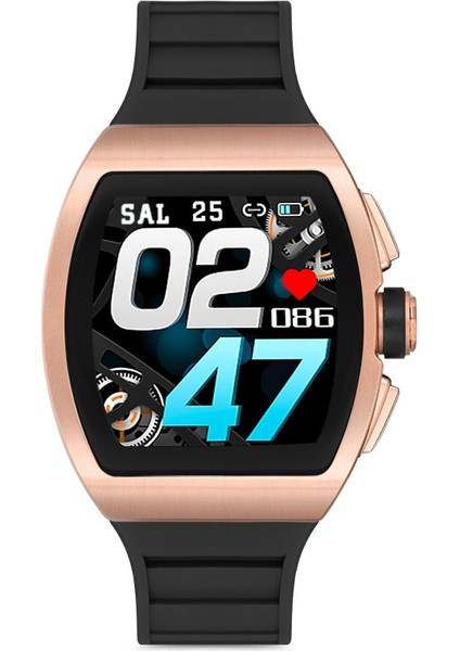 Kadın Rose Gold Akıllı Kol Saati, Şık ve Hafif, Siyah Renk fırsatları
