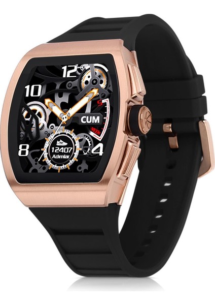 Kadın Rose Gold Akıllı Kol Saati, Şık ve Hafif, Siyah Renk indirimleri