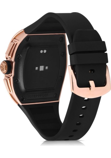 Kadın Rose Gold Akıllı Kol Saati, Şık ve Hafif, Siyah Renk