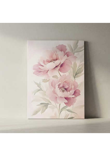 Pastel Pembe Şakayık Çiçekleri Suluboya Tablosu fiyatları