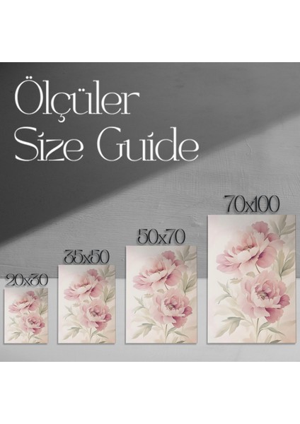 Pastel Pembe Şakayık Çiçekleri Suluboya Tablosu modelleri