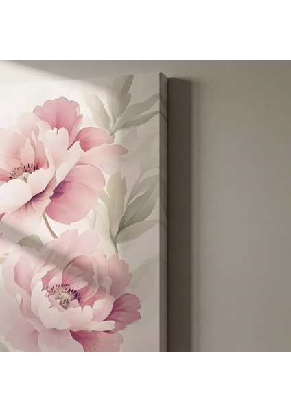 Pastel Pembe Şakayık Çiçekleri Suluboya Tablosu indirimleri