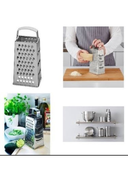 4 Lü Set, Idealısk Rende 2'li Çırpıcı Seti Frk Koncıs Çelik Sarımsak Ezici Un Eleği Kontef fiyatları