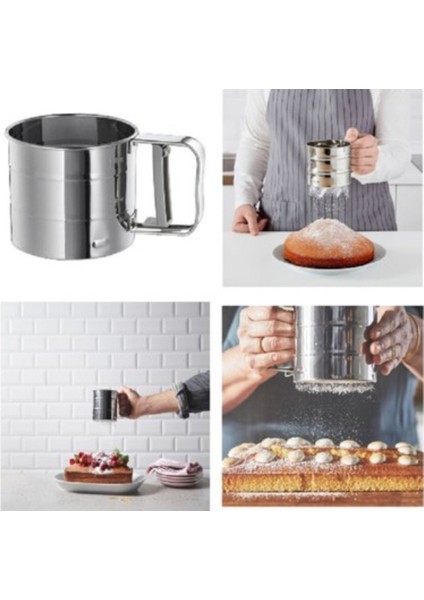 4 Lü Set, Idealısk Rende 2'li Çırpıcı Seti Frk Koncıs Çelik Sarımsak Ezici Un Eleği Kontef fırsatları
