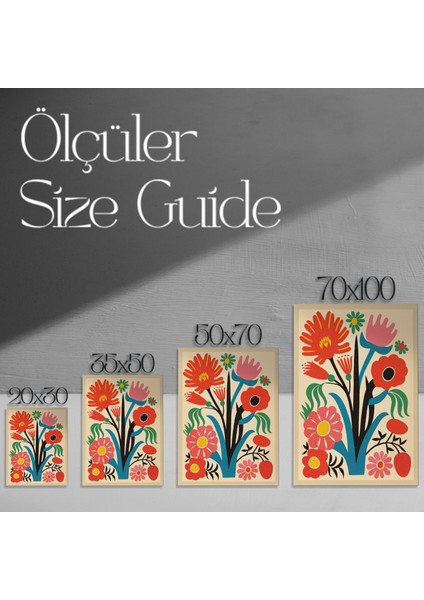 Modern Tarzı Çiçek Buketli Soyut Sanat Tablosu modelleri