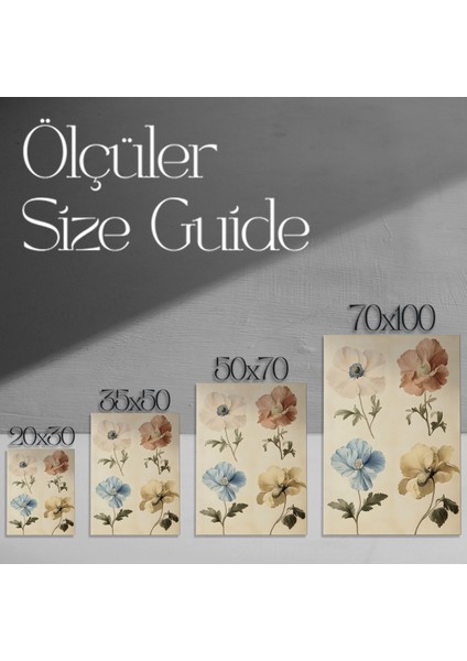 Vintage Çiçek Baskısı Tablo modelleri