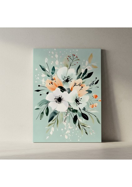Suluboya Çiçek Buket Modern Sanat Tablosu fiyatları