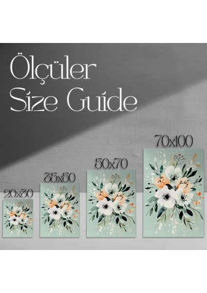 Suluboya Çiçek Buket Modern Sanat Tablosu modelleri
