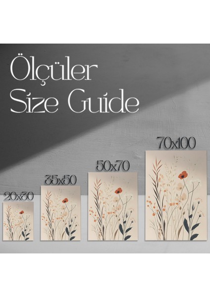 Minimalist Botanik Çiçek Aranjmanı Tablosu modelleri