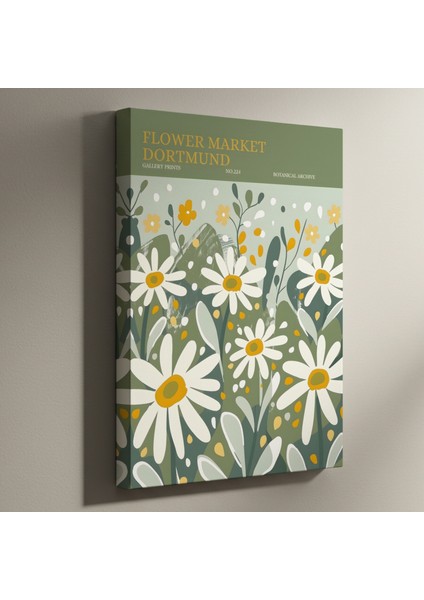 Modern Tarzı Papatya Çiçek Bahçesi Tablosu