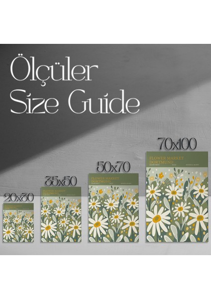 Modern Tarzı Papatya Çiçek Bahçesi Tablosu modelleri