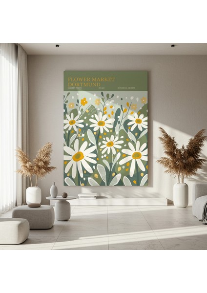 Modern Tarzı Papatya Çiçek Bahçesi Tablosu fırsatları