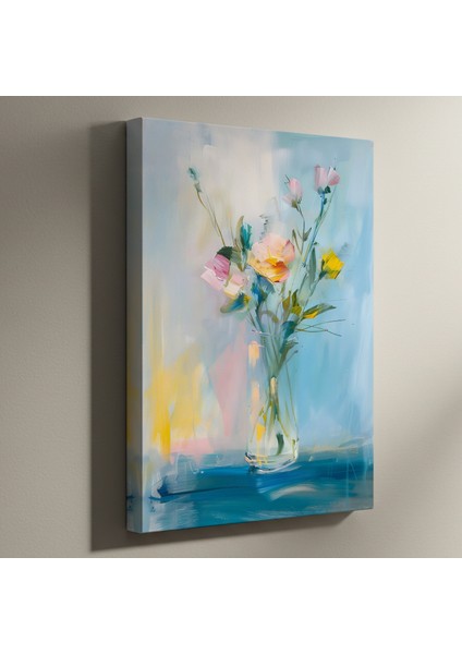 Modern Tarzı Çiçek Buket Yağlıboya Tablosu