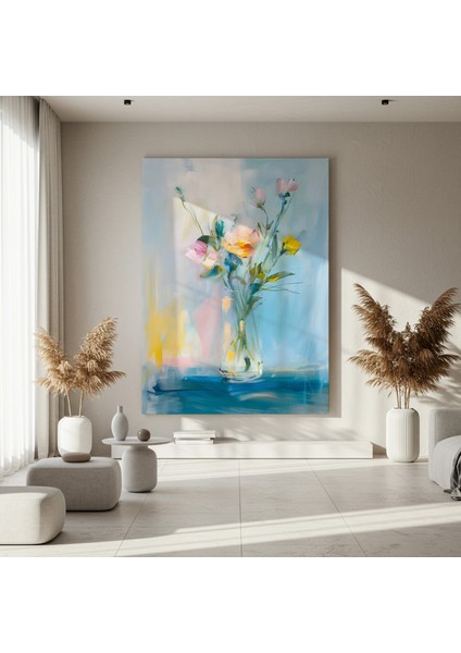 Modern Tarzı Çiçek Buket Yağlıboya Tablosu fırsatları