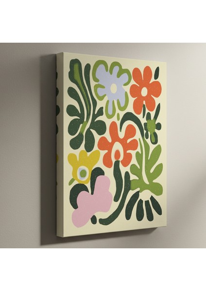 Soyut Minimalist Botanik Desen Tablosu