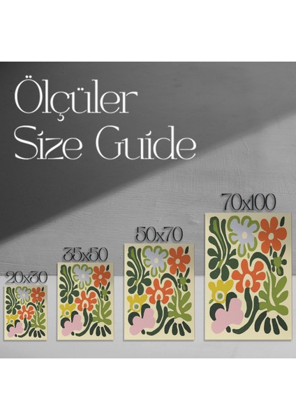 Soyut Minimalist Botanik Desen Tablosu modelleri