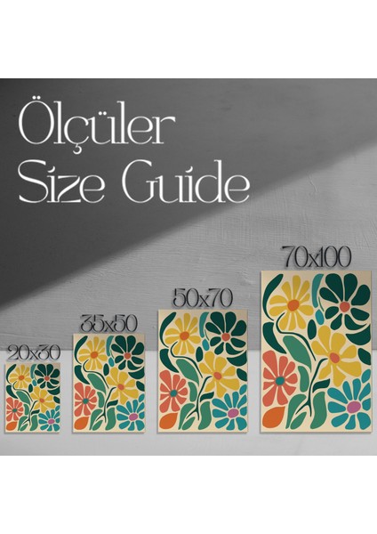 Soyut Çiçek Desenli Modern Sanat Tablosu modelleri