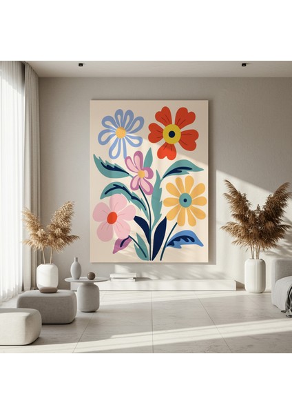 Modern Tarzı Çiçek Buketli Dekoratif Tablo fırsatları