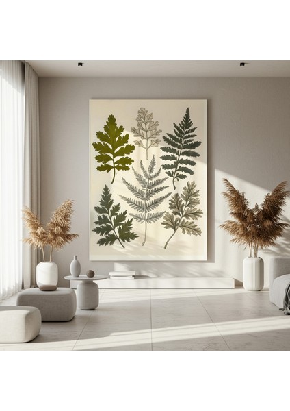 Vintage Eğrelti Otu Baskısı Botanik Illüstrasyon Tablosu fırsatları