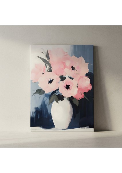 Pembe Çiçekler Soyut Tablo fiyatları