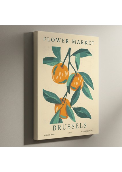 Brüksel Portakal Bahçesi Botanik Illüstrasyon Tablosu