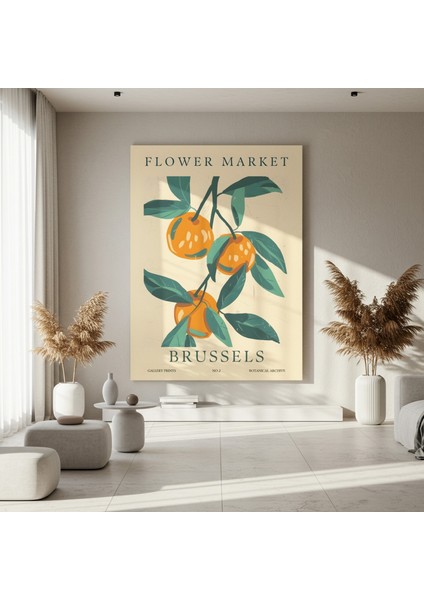Brüksel Portakal Bahçesi Botanik Illüstrasyon Tablosu fırsatları