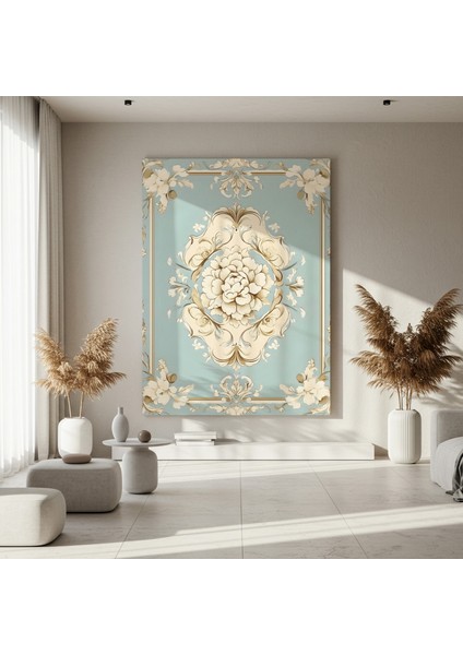 Zarif Çiçekli Barok Tarzı Tablo fırsatları