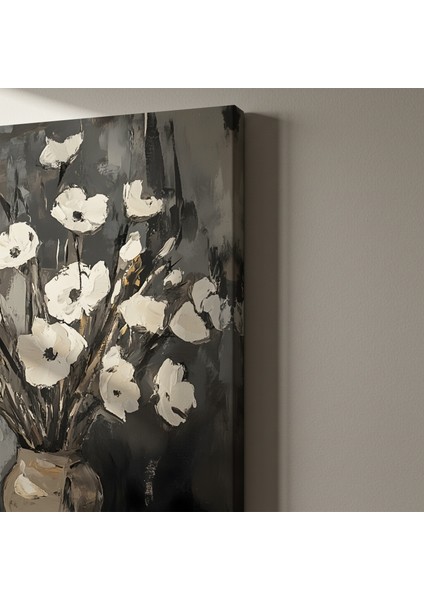 Modern Tarzda Beyaz Çiçekler Akrilik Tablo indirimleri