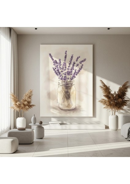 Suluboya Lavanta Buket Tablosu fırsatları