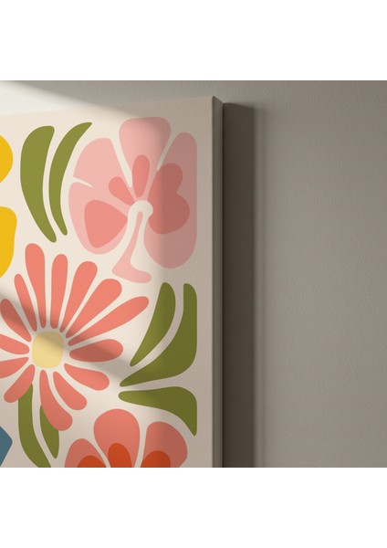 Soyut Çiçek Desenli Modern Sanat Tablosu indirimleri