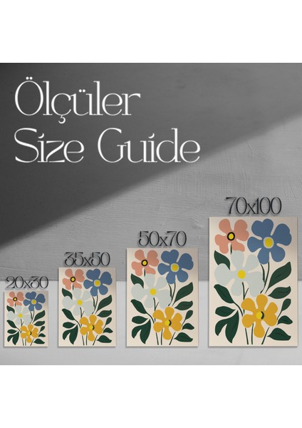 Modern Tarzı Çiçek Buketli Soyut Sanat Tablosu modelleri