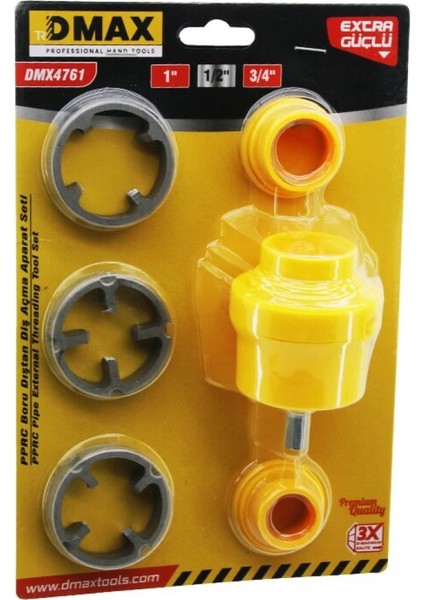 6pcs Plastik Su Borusu Dış Diş Açma Matkap Ucu 1 - 1/2 - 3/4 (4887)