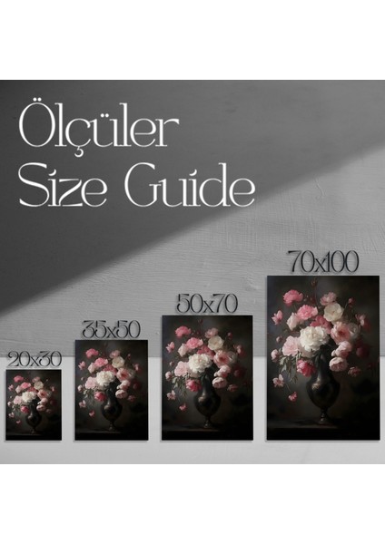 Romantik Pembe ve Beyaz Şakayıklar Yağlıboya Tablosu modelleri