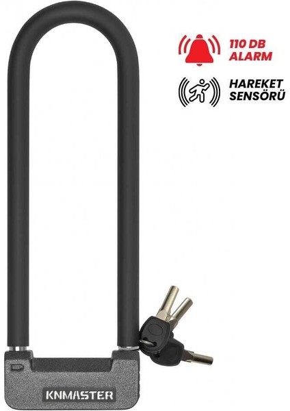 Knmaster Ul 200 A Alarm Fonksiyonlu U-Lock Motosiklet Kilidi