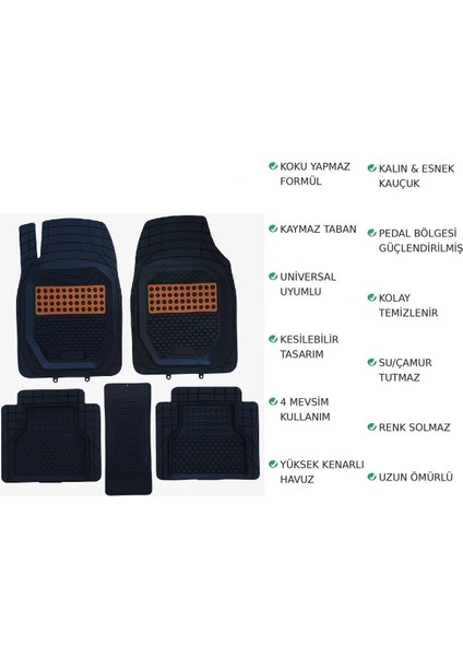 Ford Connect 2003 Havuzlu Üniversal Ahşap Desenli Pro Cool Oto Paspas indirimleri