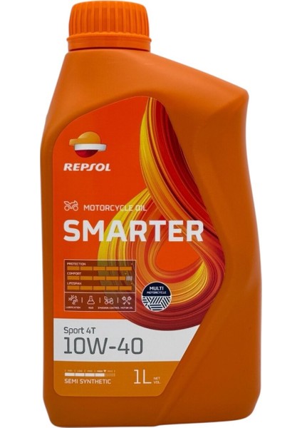 Repsol Smarter Sport 4t 10W40 1 Lt. Motosiklet Yağı