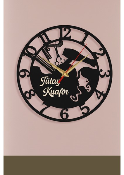 Kadın Kuaför Güzellik Salonu Duvar Saati 40CM