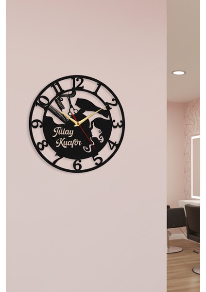 Kadın Kuaför Güzellik Salonu Duvar Saati 40CM modelleri