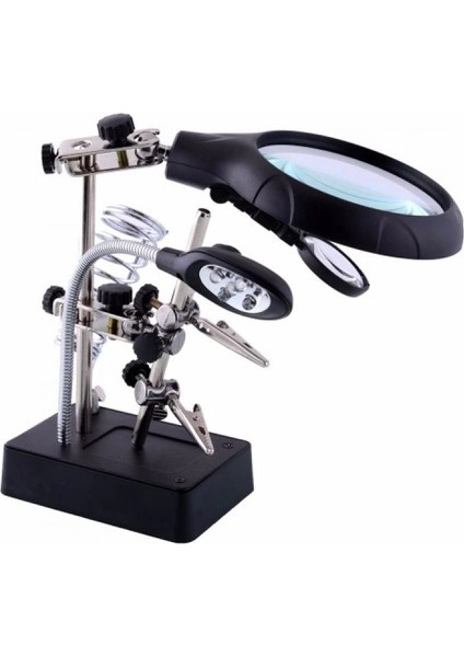 -Masa Üstü Mandallı ,2.5X90MM, 7.5X34MM Mercekli ,adaptörlu Işıklı Büyüteç fiyatları