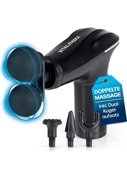 Akıllı Çipli Titreşimli Masaj Tabancası – 6 Hız Ayarlı, 4 Başlıklı, 3200 Rpm Güçlü Motor, Sessiz Taşınabilir Masaj Aleti (5263)