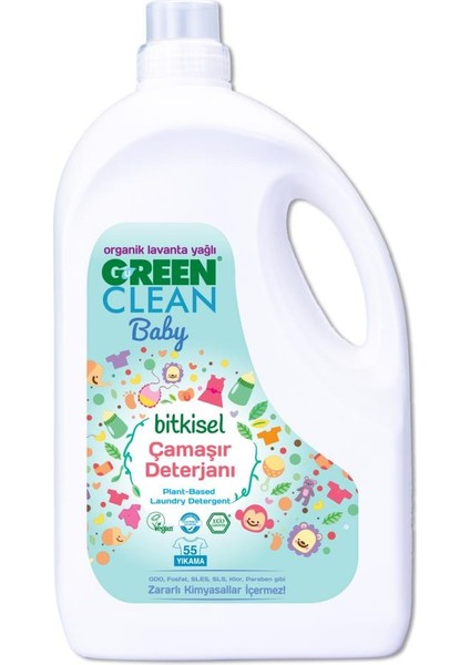 Nessiworld Green Clean Baby Bitkisel Çamaşır Deterjanı 2750 ml (55 Yıkama)