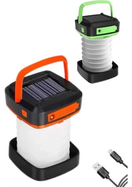 Katlanabilir Kamp Lambası Akordiyon Lamba Şarjlı 3 Kademeli Solar fiyatları