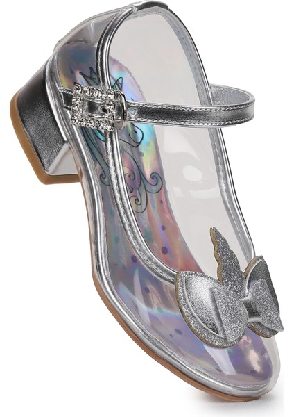 Unicorn Kız Çocuk Topuklu Abiye Şeffaf Ayakkabı