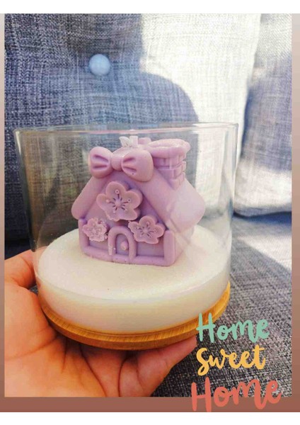 Cam Kavanozda Ev Mum Kış Temali,dekoratif Hediyelik Mum,yeni Yıl Yeni Iş Doğum Günü,öğretmenler Günü, Anneler Günü,sevgililer Günü Hediyelik Dekoratif Büyük Boy Bambu Kapakli Cam Kavanozda Mum