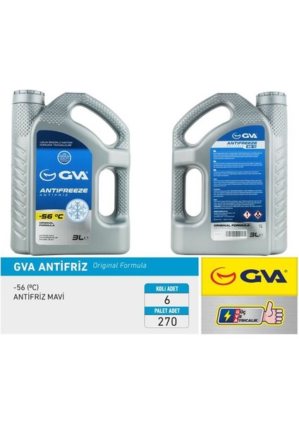 9930233 - Antifriz 3 Lt -56 C Mavi Koli 6 Ad