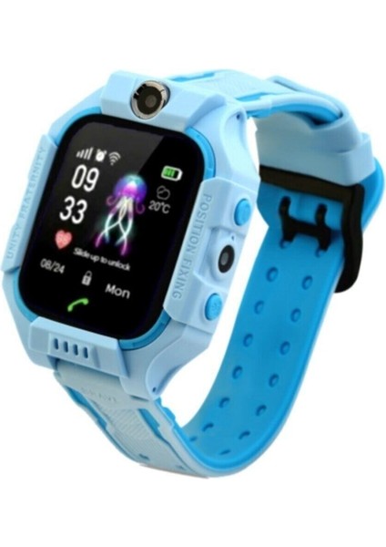 Çocuklar Için Şık Mavi Saat Kordonu ve Akıllı Takip Saati Seti